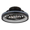 Globo Deanne Deckenventilator LED Schwarz, 1-flammig, Fernbedienung, Farbwechsler