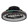 Globo Deanne Deckenventilator LED Schwarz, 1-flammig, Fernbedienung, Farbwechsler