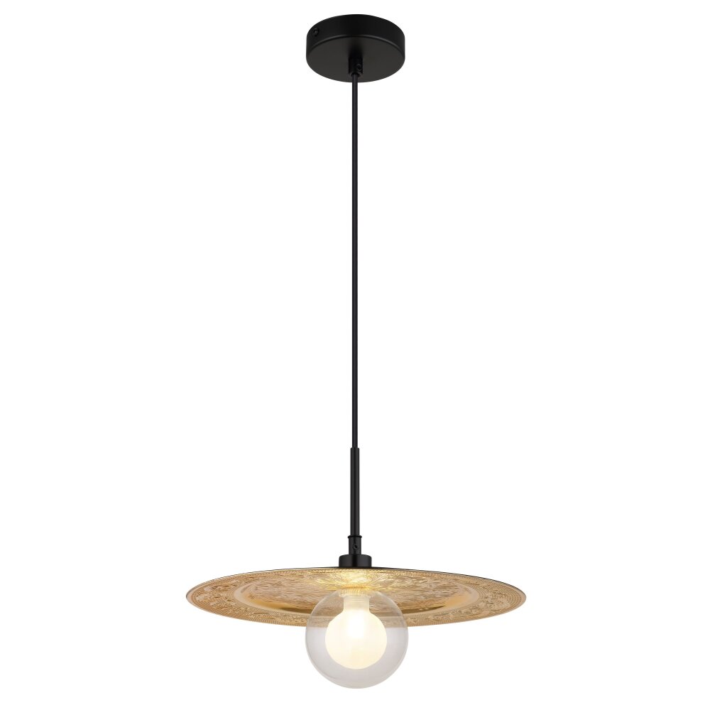 Globo Riga Hängeleuchte Schwarz, 1-flammig main product photo