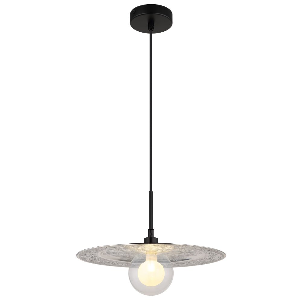 Globo Riga Hängeleuchte Schwarz, 1-flammig main product photo