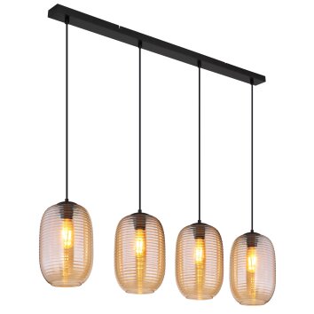 Globo Jefrey Hängeleuchte Schwarz, 4-flammig