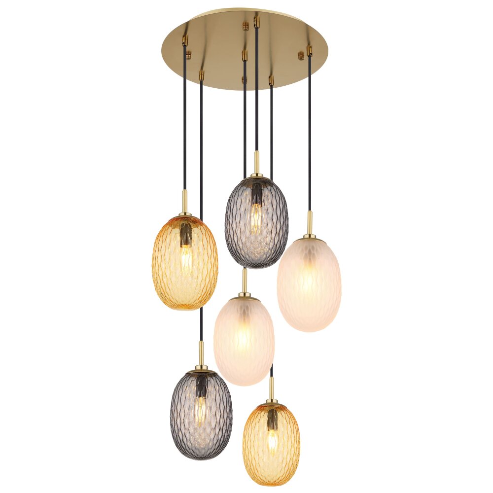 Globo Devin Hängeleuchte Gold, 6-flammig main product photo