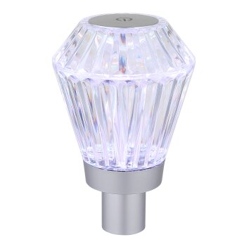 Globo Polimi Tischleuchte LED Silber, 1-flammig, Farbwechsler