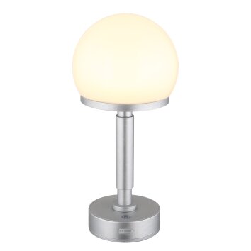 Globo Haku Tischleuchte LED Silber, 1-flammig