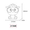 Globo Sheepy Tischleuchte LED Blau, Weiß, 1-flammig