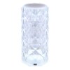 Globo Gixi Tischleuchte LED Silber, Transparent, Klar, 1-flammig, Farbwechsler