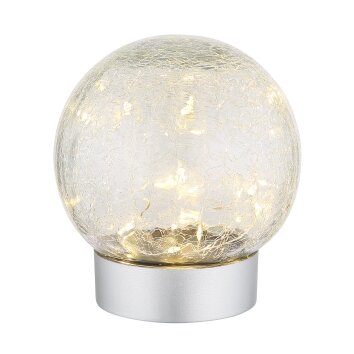 Globo Soona Tischleuchte LED Silber, 1-flammig