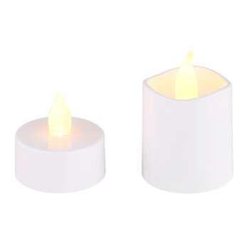 Globo Candly Dekoleuchte LED Weiß, 1-flammig