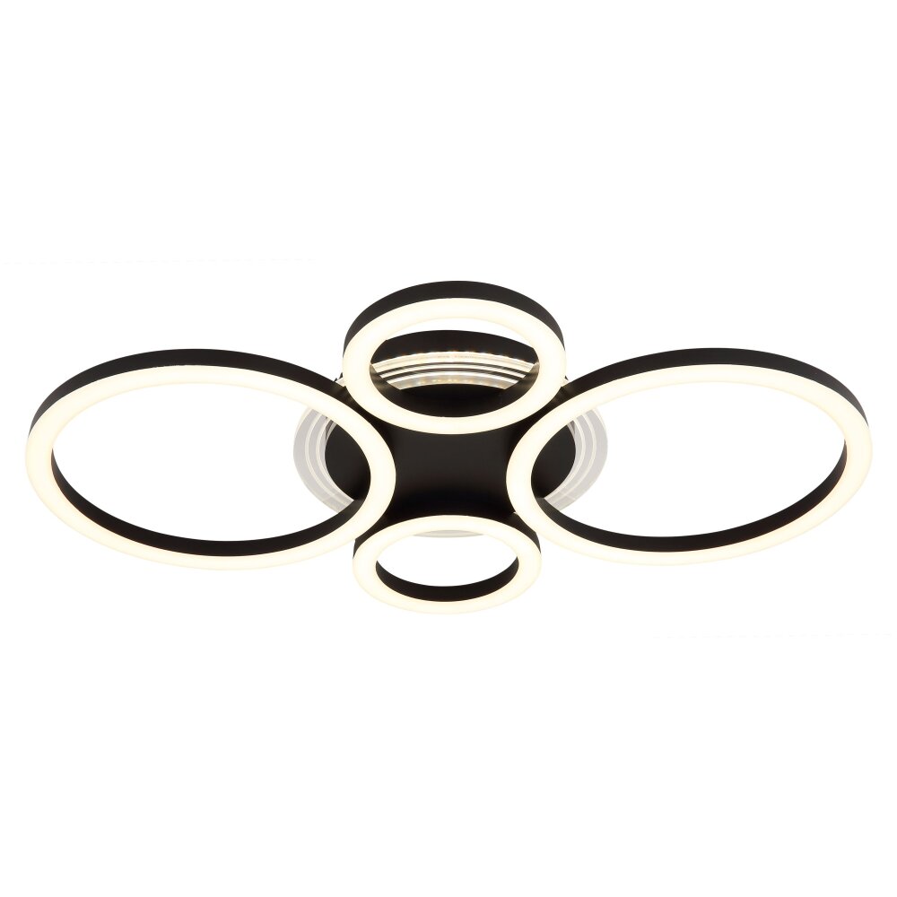 Globo Loretta Deckenleuchte LED Schwarz, 1-flammig main product photo