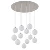 Globo Riha Deckenleuchte Nickel-Matt, 12-flammig