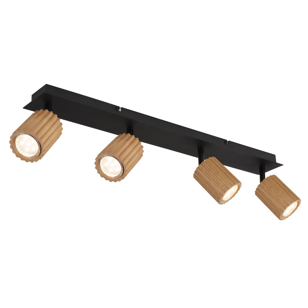 Globo Wenzel Deckenleuchte Schwarz, 4-flammig main product photo