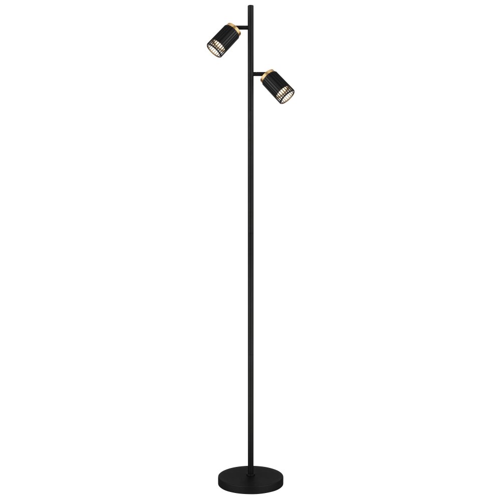 Globo Korben Stehleuchte Schwarz, 2-flammig main product photo