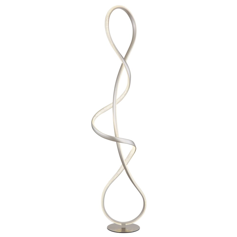 Globo Swirl Stehleuchte LED Nickel-Matt, 1-flammig main product photo