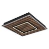 Globo Woody Deckenleuchte LED Naturfarben, Schwarz, 1-flammig