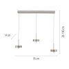 Paul Neuhaus Q-Rotate Pendelleuchte LED Silber, 3-flammig, Fernbedienung