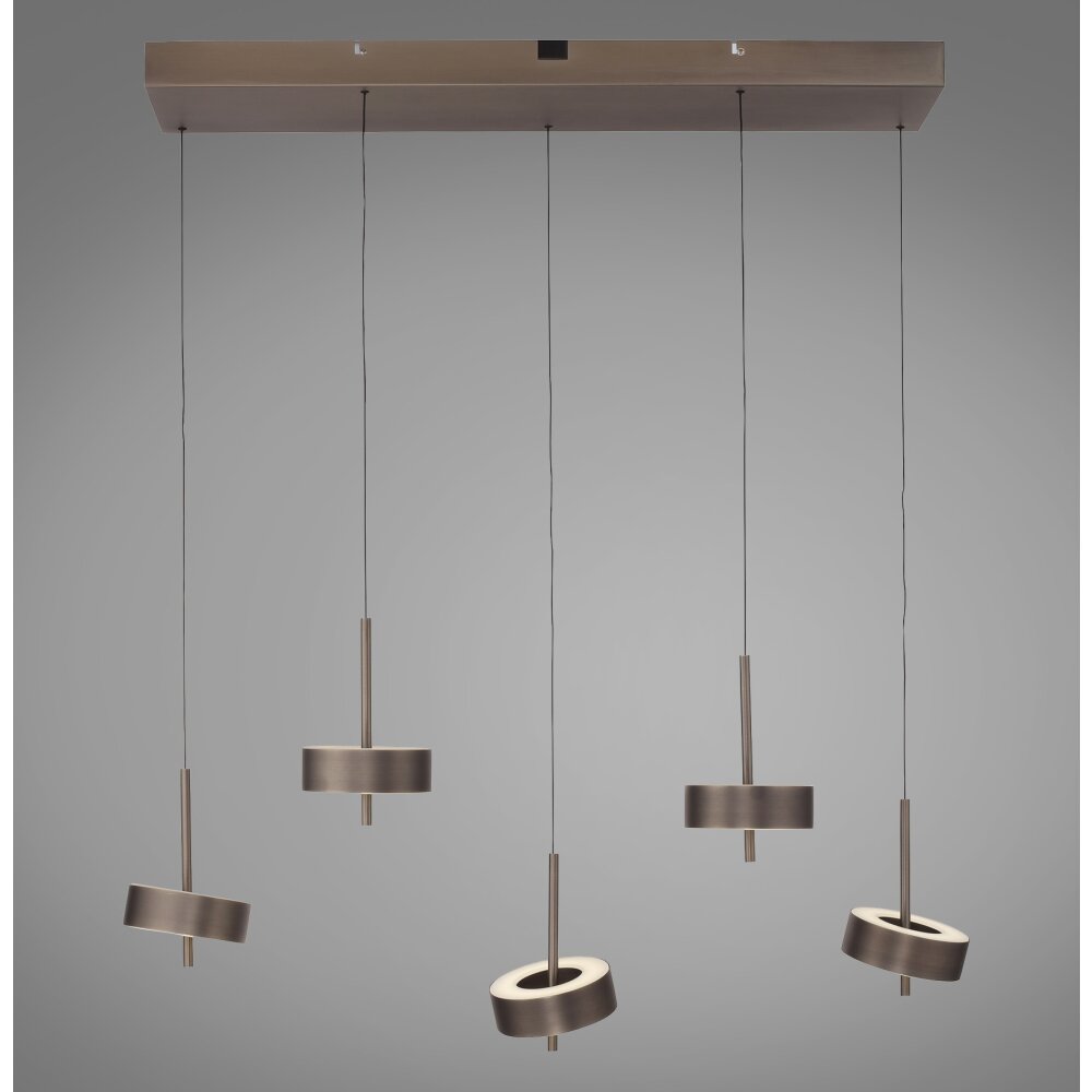 Paul Neuhaus Q-Rotate Pendelleuchte LED Braun, 5-flammig, Fernbedienung main product photo