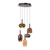 Paul Neuhaus Irides Pendelleuchte LED Braun, 5-flammig