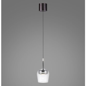 Paul Neuhaus Q-Kon Pendelleuchte LED Braun, 1-flammig, Fernbedienung
