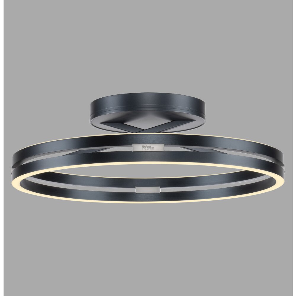 Paul Neuhaus PURE Loop Deckenleuchte LED Grau, 2-flammig, Fernbedienung main product photo