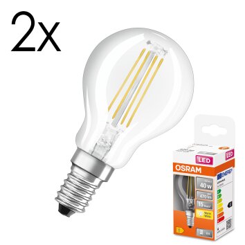 LED E14 2er Set 4 Watt 2700 Kelvin 470 Lumen LED E14 2er Set 4 Watt 2700 Kelvin 470 Lumen