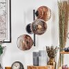 Ripoll Wandleuchte Glas 15 cm Klar, Kupferfarben, 3-flammig