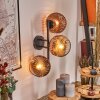 Ripoll Wandleuchte Glas 15 cm Klar, Kupferfarben, 3-flammig