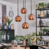 Koyoto Hängeleuchte Glas 15 cm Kupferfarben, 4-flammig