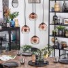 Koyoto Hängeleuchte Glas 15 cm Klar, Kupferfarben, 4-flammig