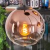 Koyoto Hängeleuchte Glas 15 cm Klar, Kupferfarben, 4-flammig