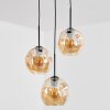 Ripoll Hängeleuchte Glas 20 cm Bernsteinfarben, 3-flammig