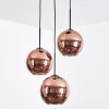 Koyoto Hängeleuchte Glas 20 cm Kupferfarben, 3-flammig