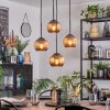 Koyoto Hängeleuchte Glas 15 cm Kupferfarben, 4-flammig