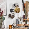Ripoll Wandleuchte Glas 15 cm Chrom, Gold, Rauchfarben, 3-flammig