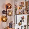 Ripoll Wandleuchte Glas 15 cm Chrom, Gold, Klar, Kupferfarben, Rauchfarben, 3-flammig