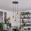 Ripoll Hängeleuchte Glas 15 cm Bernsteinfarben, Klar, 3-flammig