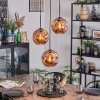 Ripoll Hängeleuchte Glas 20 cm Kupferfarben, 3-flammig