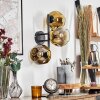 Ripoll Wandleuchte Glas 15 cm Gold, Klar, 3-flammig