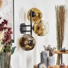 Ripoll Wandleuchte Glas 15 cm Gold, Klar, 3-flammig