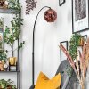 Ripoll Bogenstehlampe Glas 20 cm Schwarz, 1-flammig