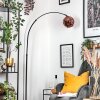 Ripoll Bogenstehlampe Glas 20 cm Schwarz, 1-flammig