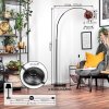Ripoll Bogenstehlampe Glas 20 cm Schwarz, 1-flammig
