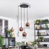 Ripoll Hängeleuchte Glas 15 cm Kupferfarben, 3-flammig