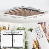 Tandragee Deckenpanel LED Holzoptik, Schwarz, 1-flammig, Fernbedienung