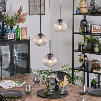 Ripoll Hängeleuchte Glas 15 cm Klar, 3-flammig