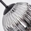 Ripoll Hängeleuchte Glas 15 cm Chrom, Rauchfarben, 3-flammig