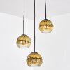 Ripoll Hängeleuchte Glas 15 cm Gold, Klar, 3-flammig