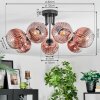 Ripoll Deckenleuchte Glas 15 cm Klar, Kupferfarben, 7-flammig
