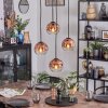 Ripoll Hängeleuchte Glas 15 cm Klar, Kupferfarben, 4-flammig