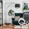Soungou Stehleuchte 38 cm Nickel-Matt, Schwarz, 1-flammig