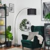 Soungou Stehleuchte 38 cm Nickel-Matt, Schwarz, 1-flammig